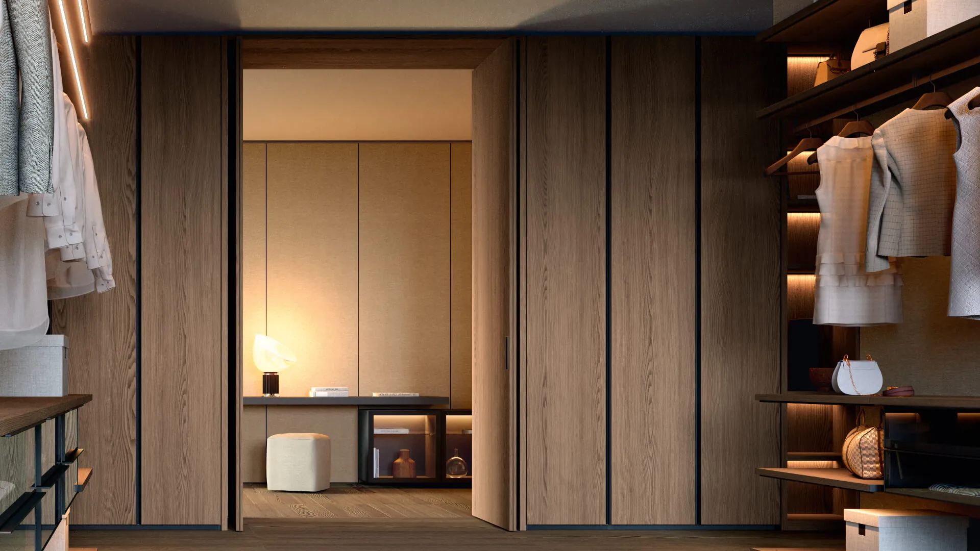 Armario, puerta y paneles en una sola chapa