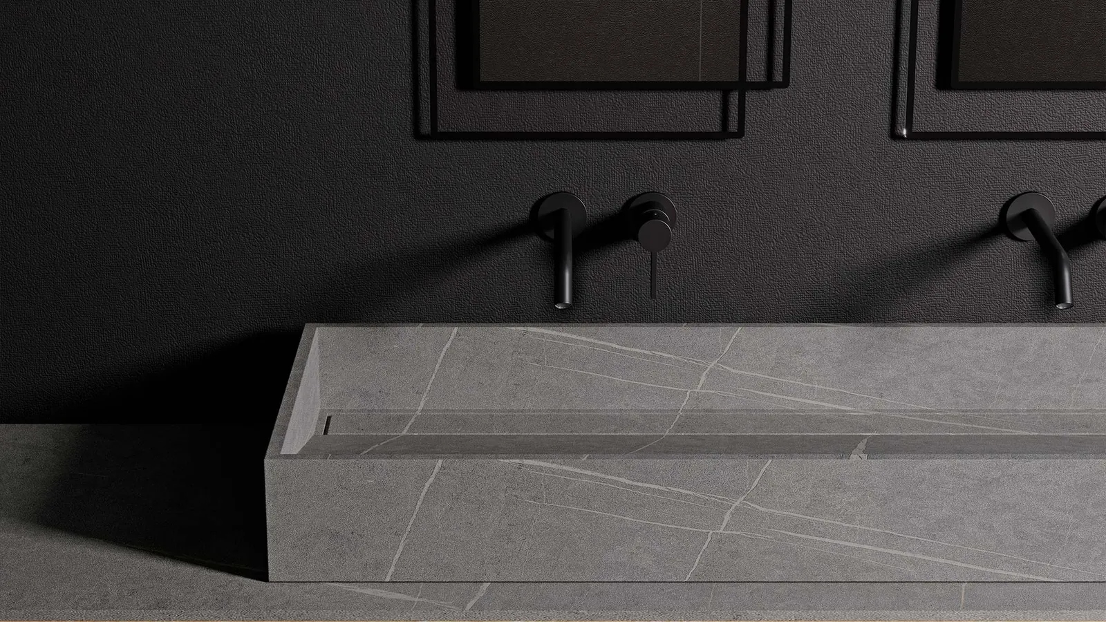 Lavabo hecho con una placa MDi, pieza de baño de la línea Tailor Made.