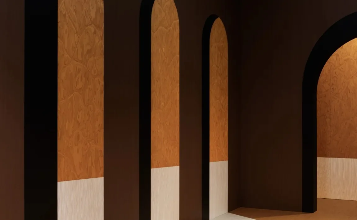Panels, reveals and doors in a single product code. Over an area like this, repeatability pays for itself.